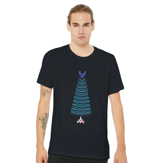 Galaga Traction Beam - Premium Unisex Crewneck T-shirt - Rampage Design Studio