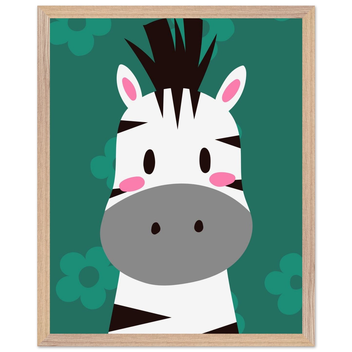 Personalized Zebra Wall Art Jungle Nursery Print - Rampage Design Studio