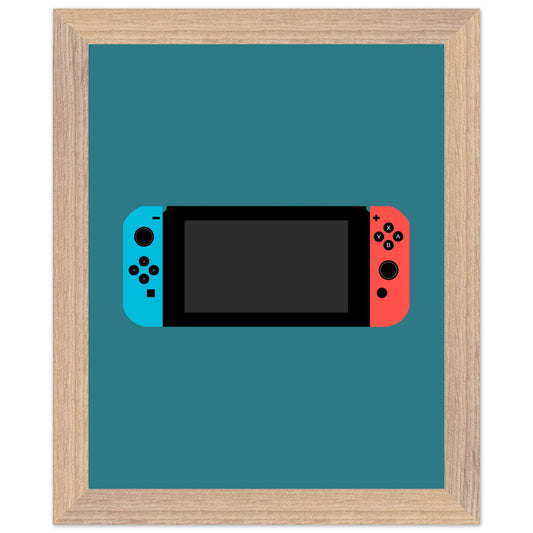 Nintendo Switch Wall Art, Game Console Framed Poster, Gift for Gamers, Boys Room Decor, Teen Room Decor, Video Game Art, Video Game Print - Rampage Design Studio