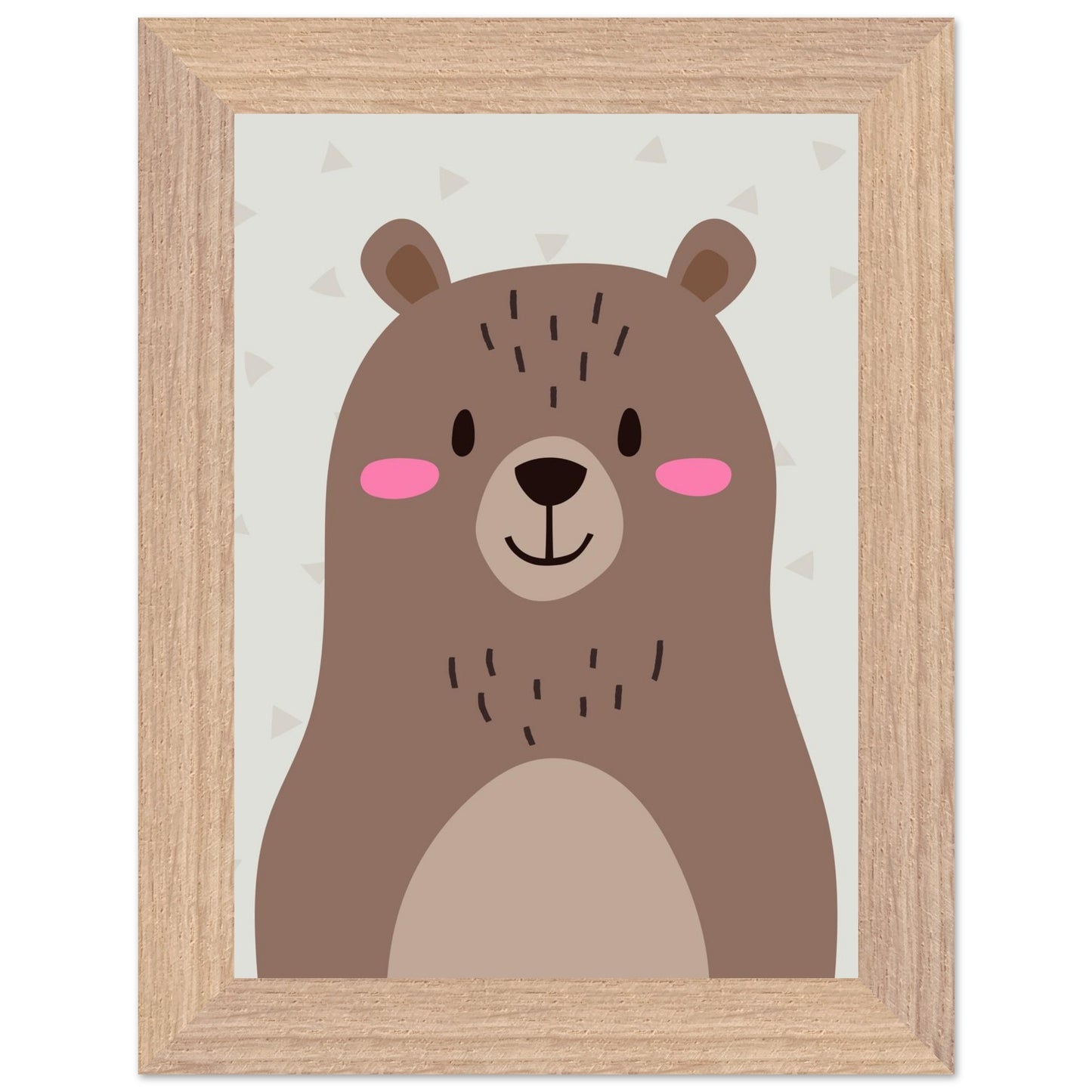Personalized Kids Room Art Cute Bear Illustration Personalized Mounted-Framed Poster for Kids Room - Rampage Design Studio