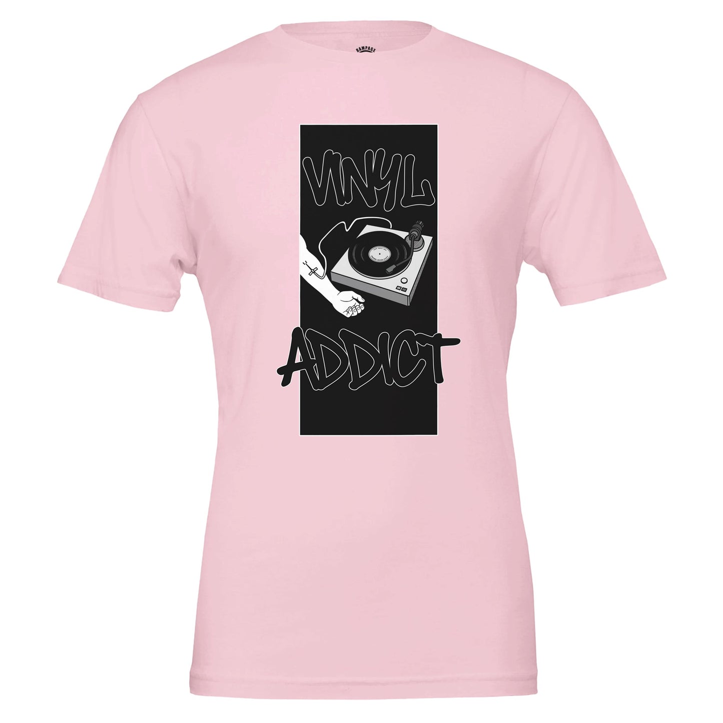 Vinyl Addict T-Shirt • DJ Turntable Shirt • Record Collector Gift • Vinyl Lover Tee • Crate Digger Retro Graphic Tee - Rampage Design Studio