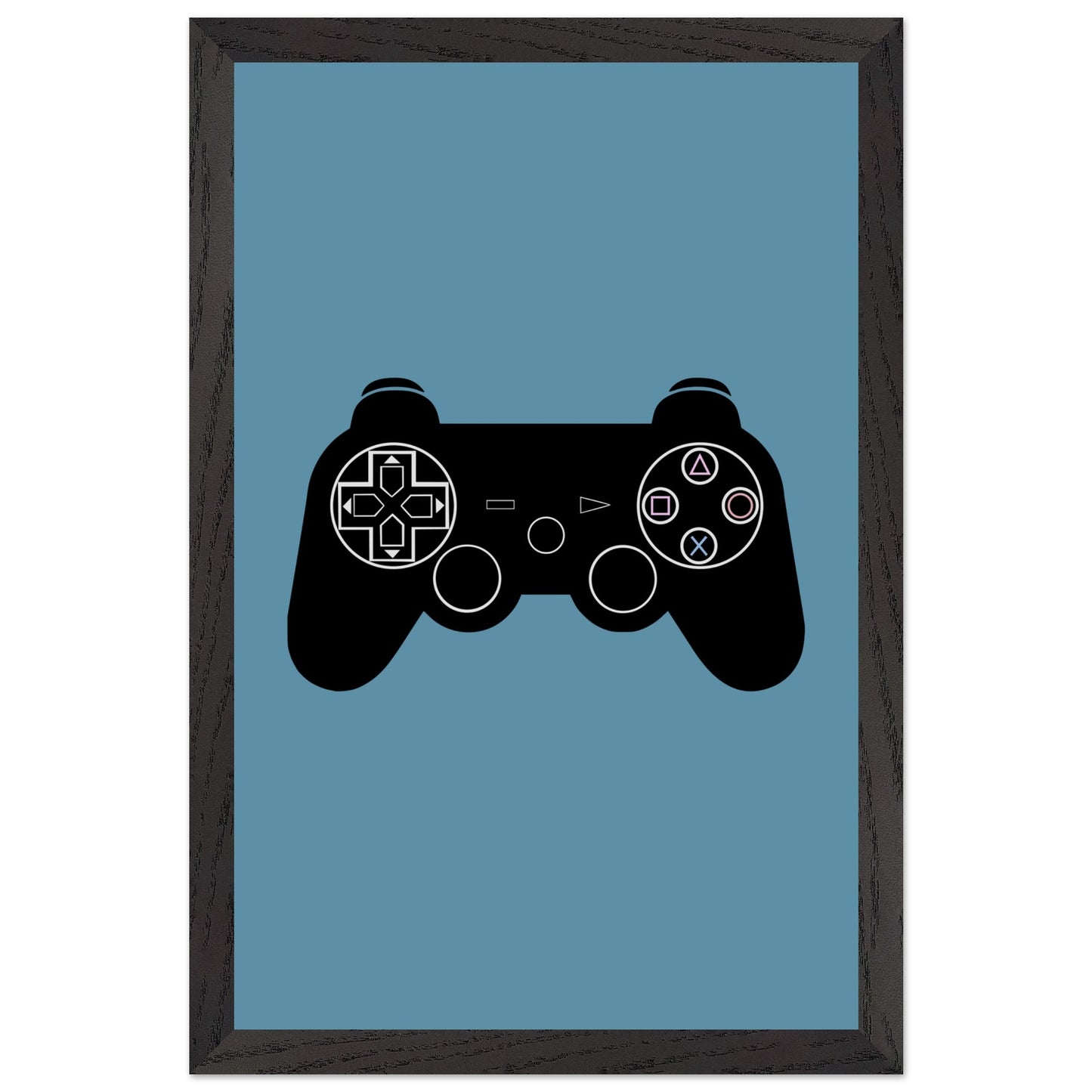 PS3 Wall Art, Game Controller Framed Poster, Gift for Gamers, Boys Room Decor, Teen Room Decor, Video Game Art, Video Game Print - Rampage Design Studio