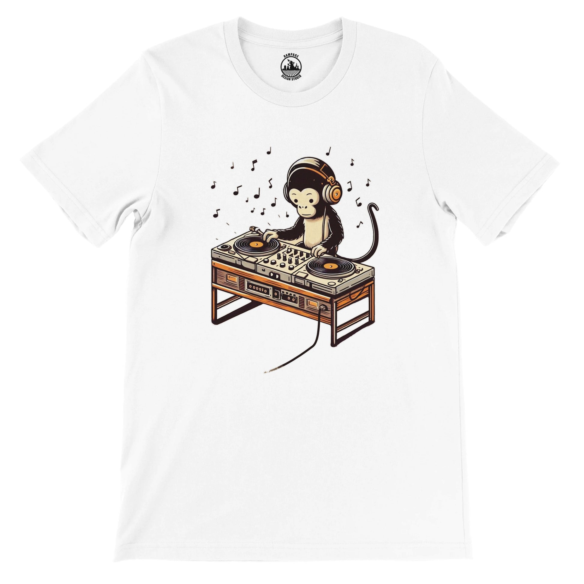 Monkey DJ - Premium Unisex Crewneck T-shirt - Rampage Design Studio