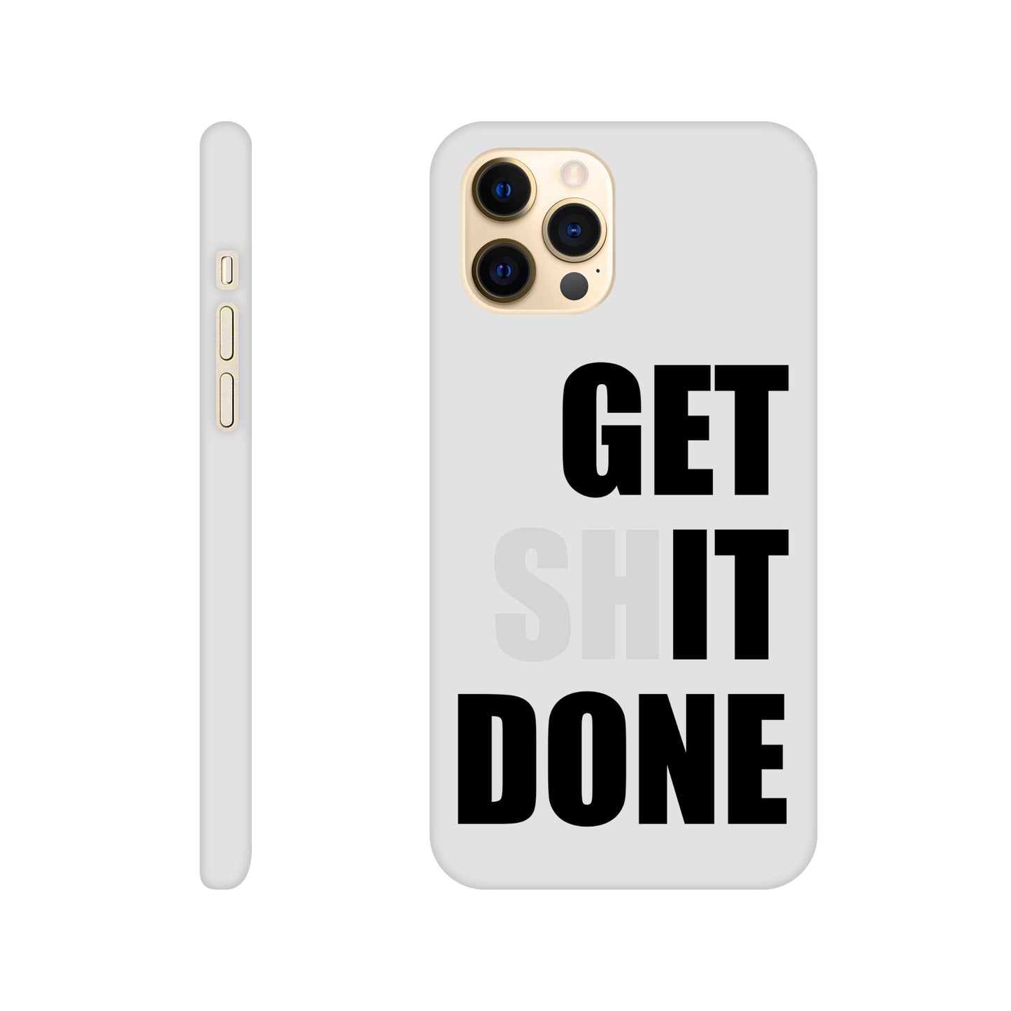 Get Shit Done Slim iPhone Case - Funny Motivational phone case - Productivity Gift for Work, Student, or Entrepreneur Hustler - Rampage Design Studio