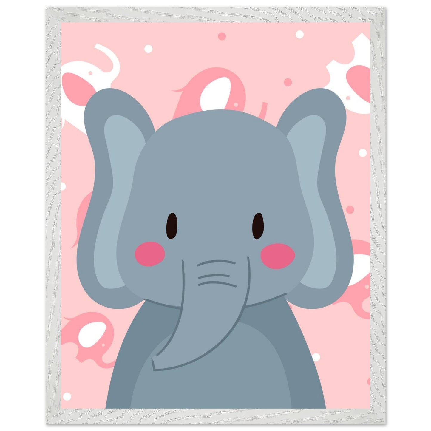 Personalized Elephant Wall Art Safari Nursery Print Cute Baby Room Decor - Rampage Design Studio
