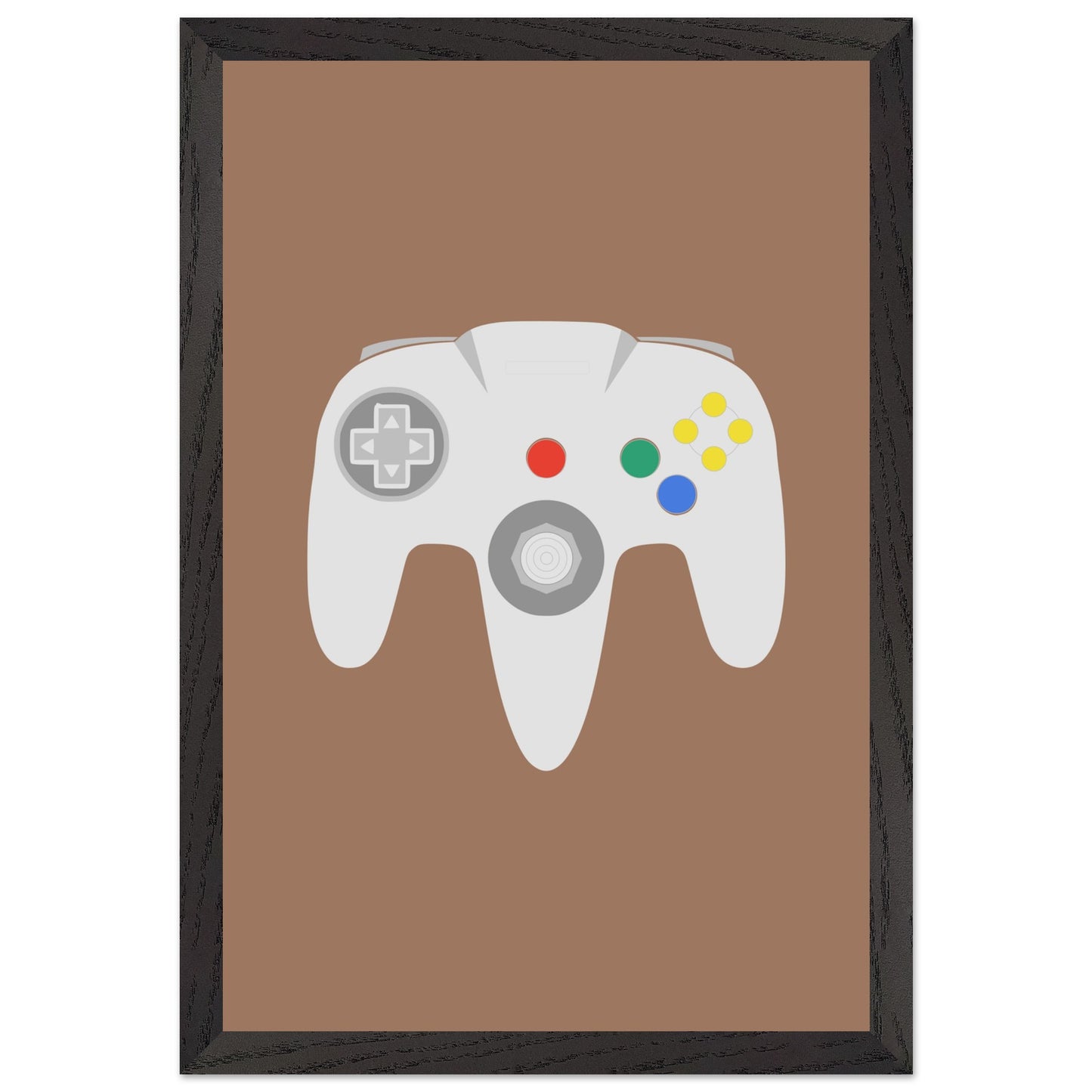 Nintendo N64 Wall Art, Game Controller Framed Poster, Gift for Gamers, Boys Room Decor, Teen Room Decor, Video Game Art, Video Game Print - Rampage Design Studio
