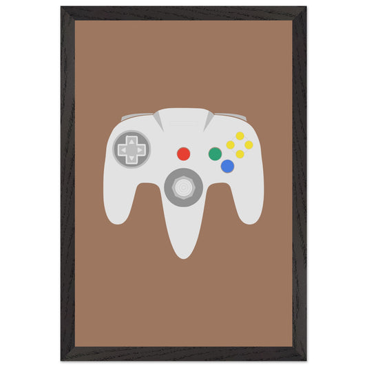 Nintendo N64 Wall Art, Game Controller Framed Poster, Gift for Gamers, Boys Room Decor, Teen Room Decor, Video Game Art, Video Game Print - Rampage Design Studio
