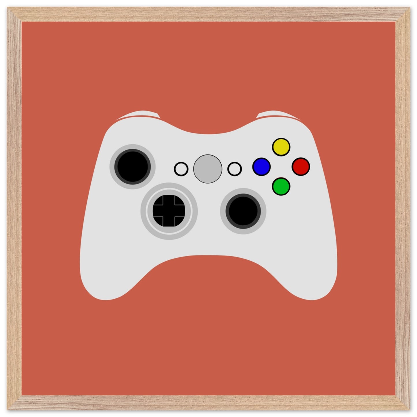 Gaming Controller Framed Poster, Gift for Gamers, Boys Room Decor, Teen Room Decor, XBOX 360 Wall Art, Video Game Art, Video Game Controllers Print - Rampage Design Studio