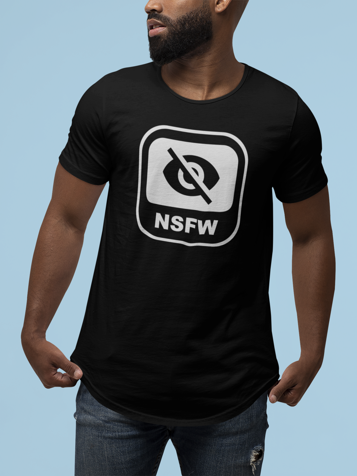 Not Safe For Work - NSFW Premium Unisex Crewneck T-shirt - Rampage Design Studio