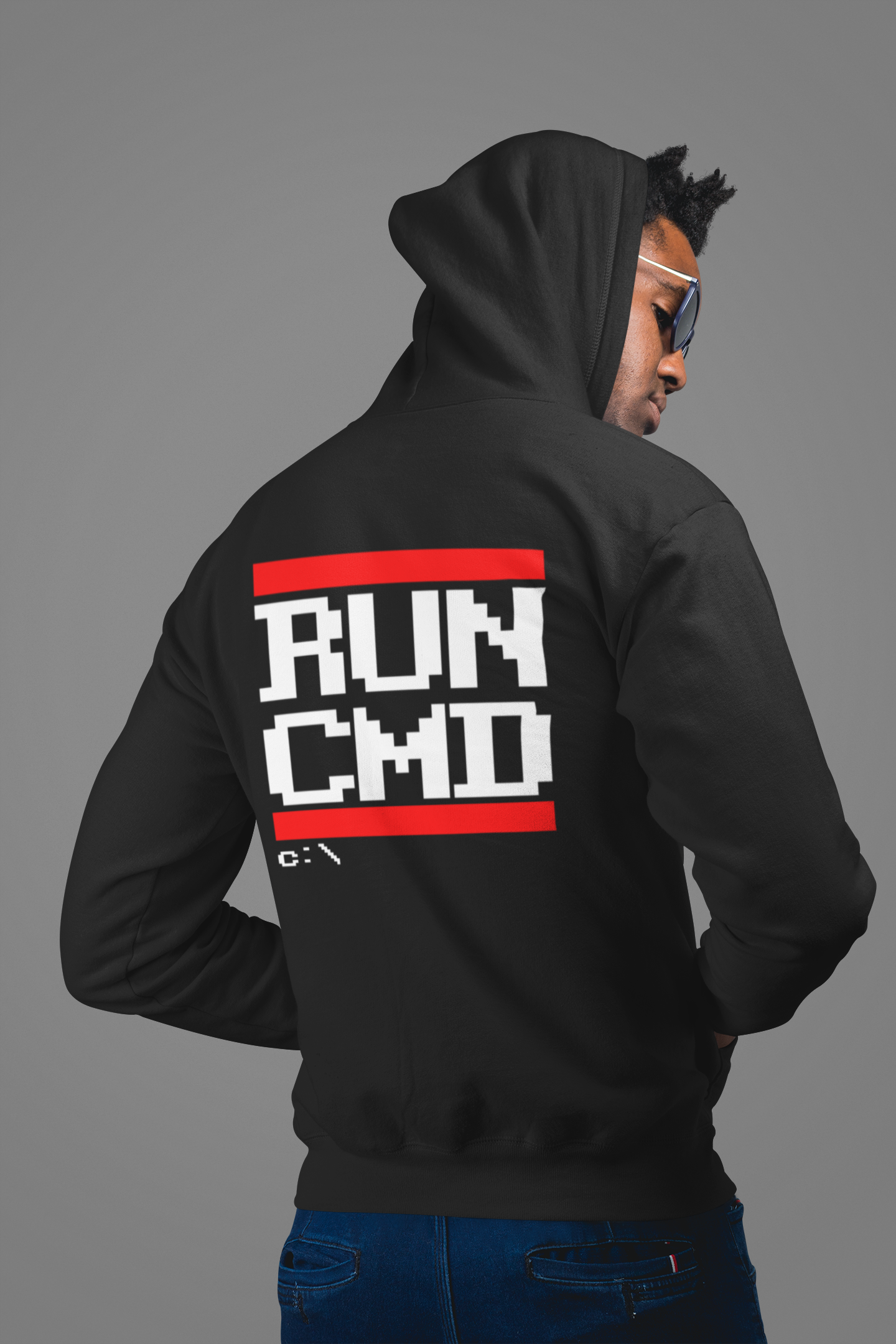 RUN CMD Hoodie - Funny Programmer Hoodie - Computer Geek Gift - Coding Sweatshirt - IT Nerd Pullover - Techie Hoodie - Gamer Gift - Rampage Design Studio
