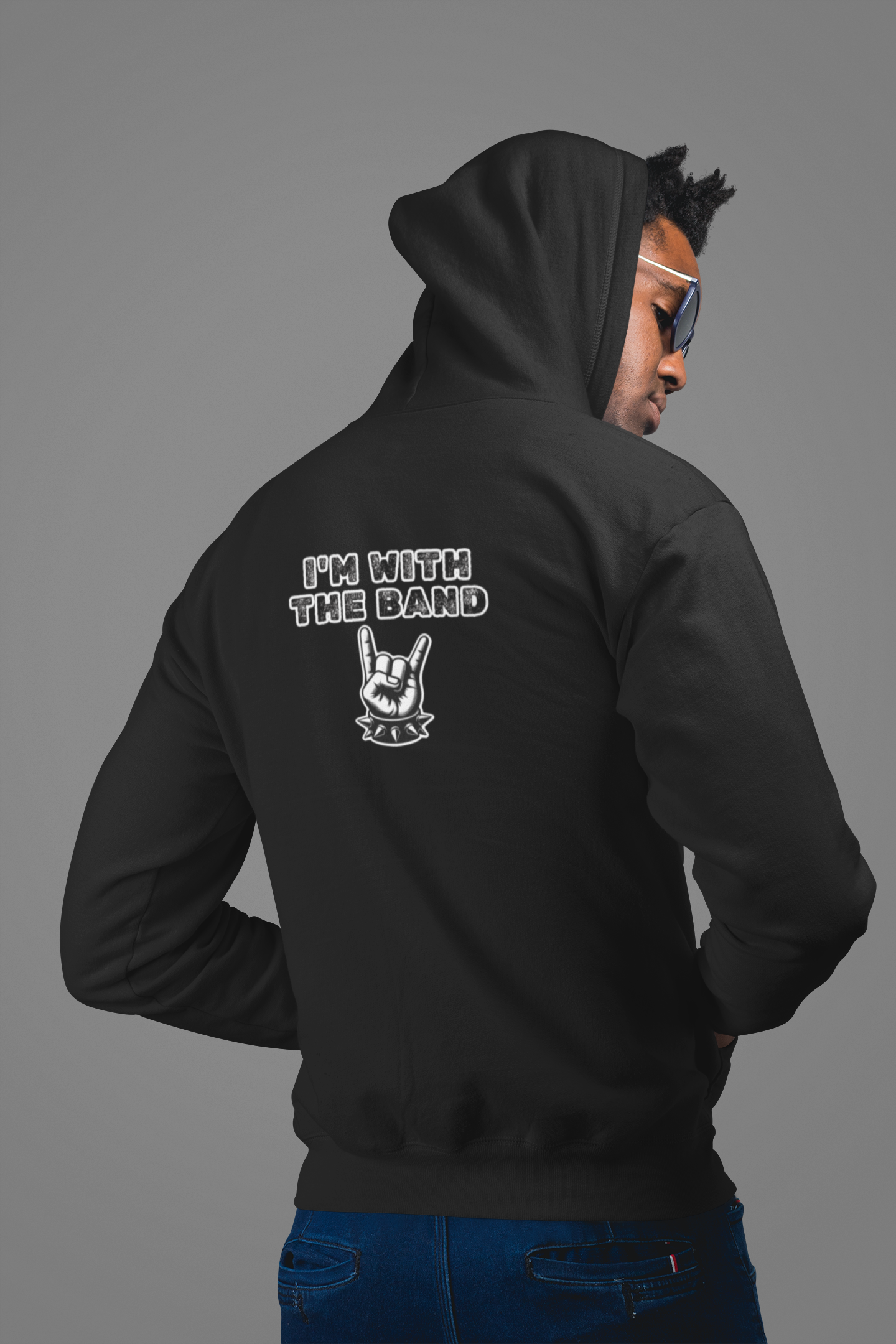 I'm with the band - Classic Unisex Pullover Hoodie - Rampage Design Studio
