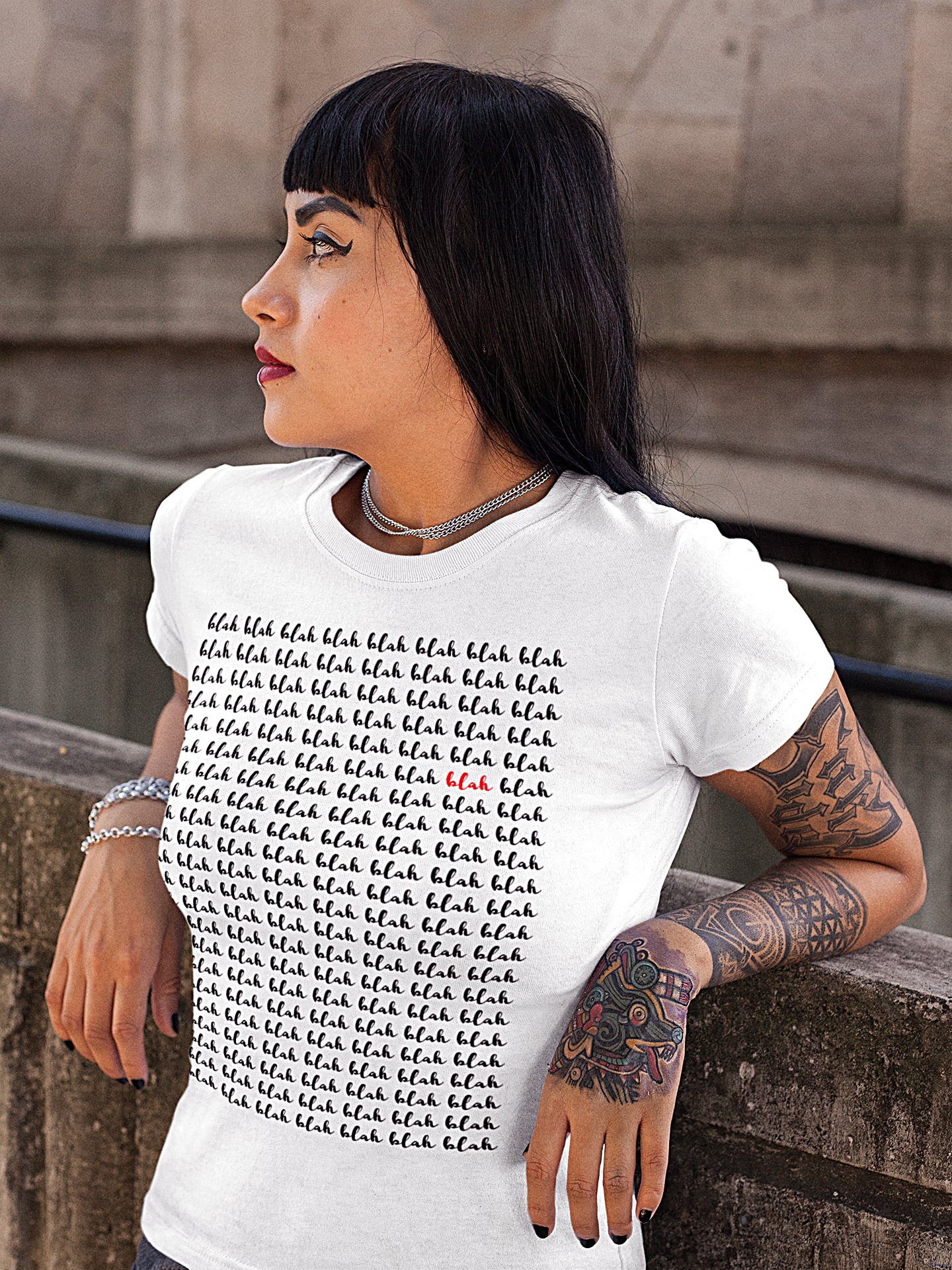 Blah Blah Blah Funny Graphic T-Shirt - Rampage Design Studio
