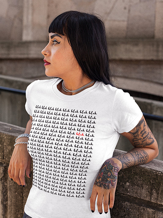 Blah Blah Blah Funny Graphic T-Shirt - Rampage Design Studio