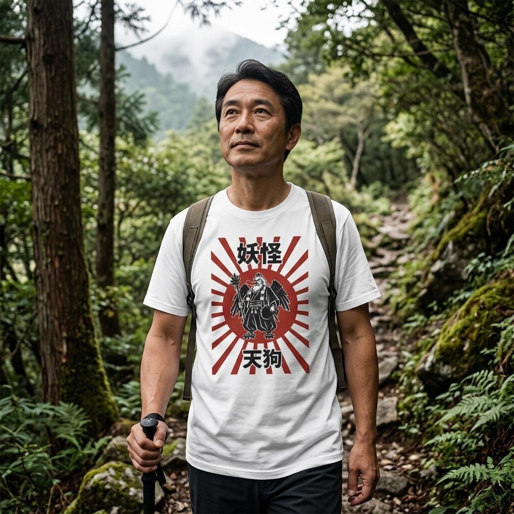 Tengu T Shirt | Japanese Yokai Graphic Tee | Vintage Japanese Folklore Shirt | Ukiyo-e Style Streetwear | Mythology Gift | Samurai Art Tee