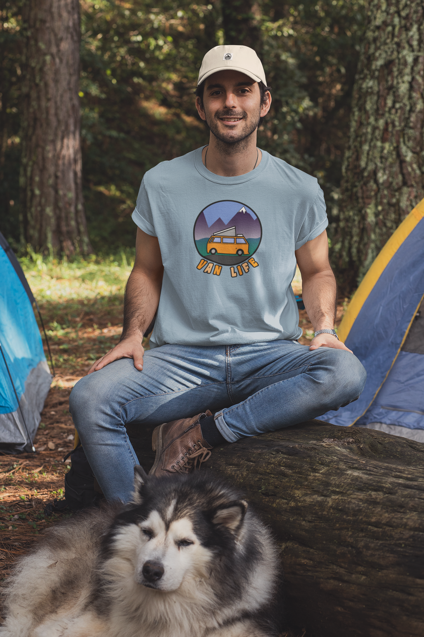 Van Life T-Shirt – Camper Van Design, Soft Cotton, Eco-Friendly Fit - Rampage Design Studio