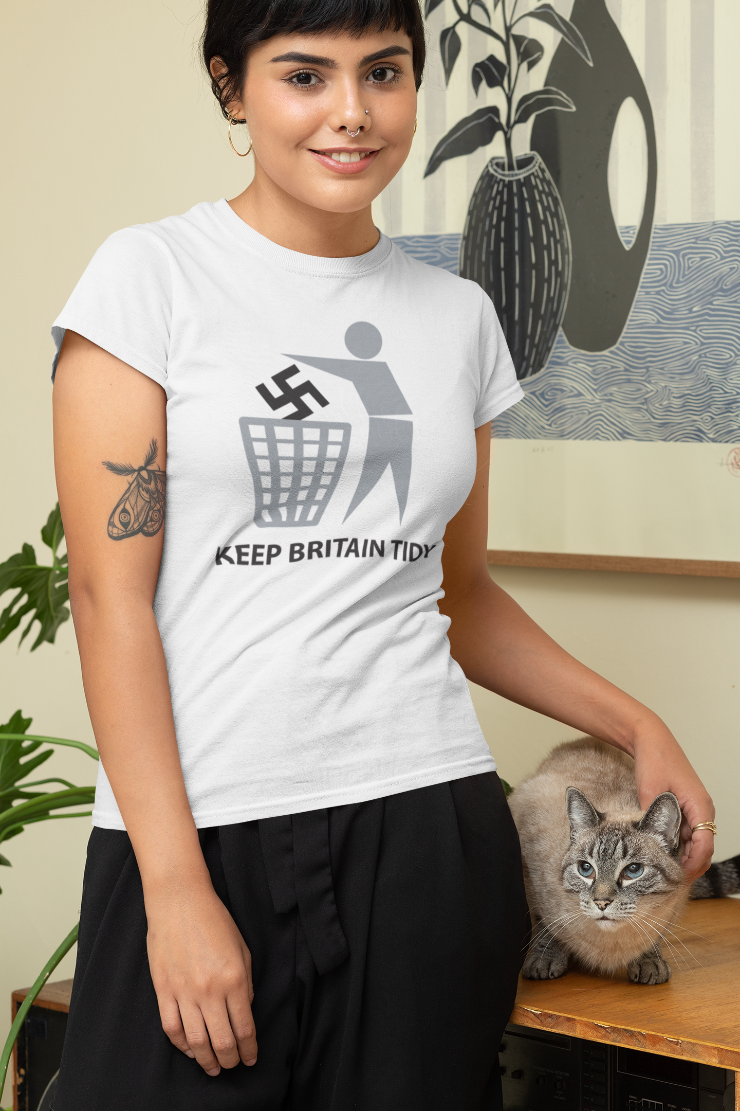 Keep Britain Tidy: Stand Against Hate - Premium Unisex Crewneck T-shirt - Rampage Design Studio