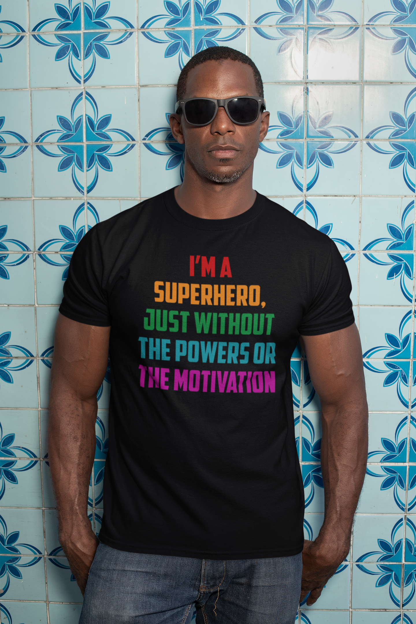 Funny Superhero T-Shirt – Soft Cotton, Unisex Fit, Perfect for DTG Printing - Rampage Design Studio