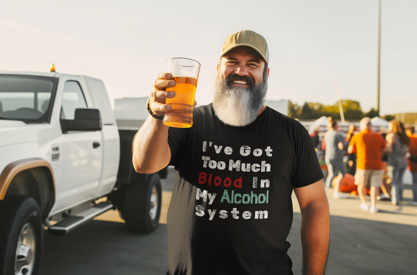 I’ve got too much blood in my alcohol system. - Premium Unisex Crewneck T-shirt - Rampage Design Studio
