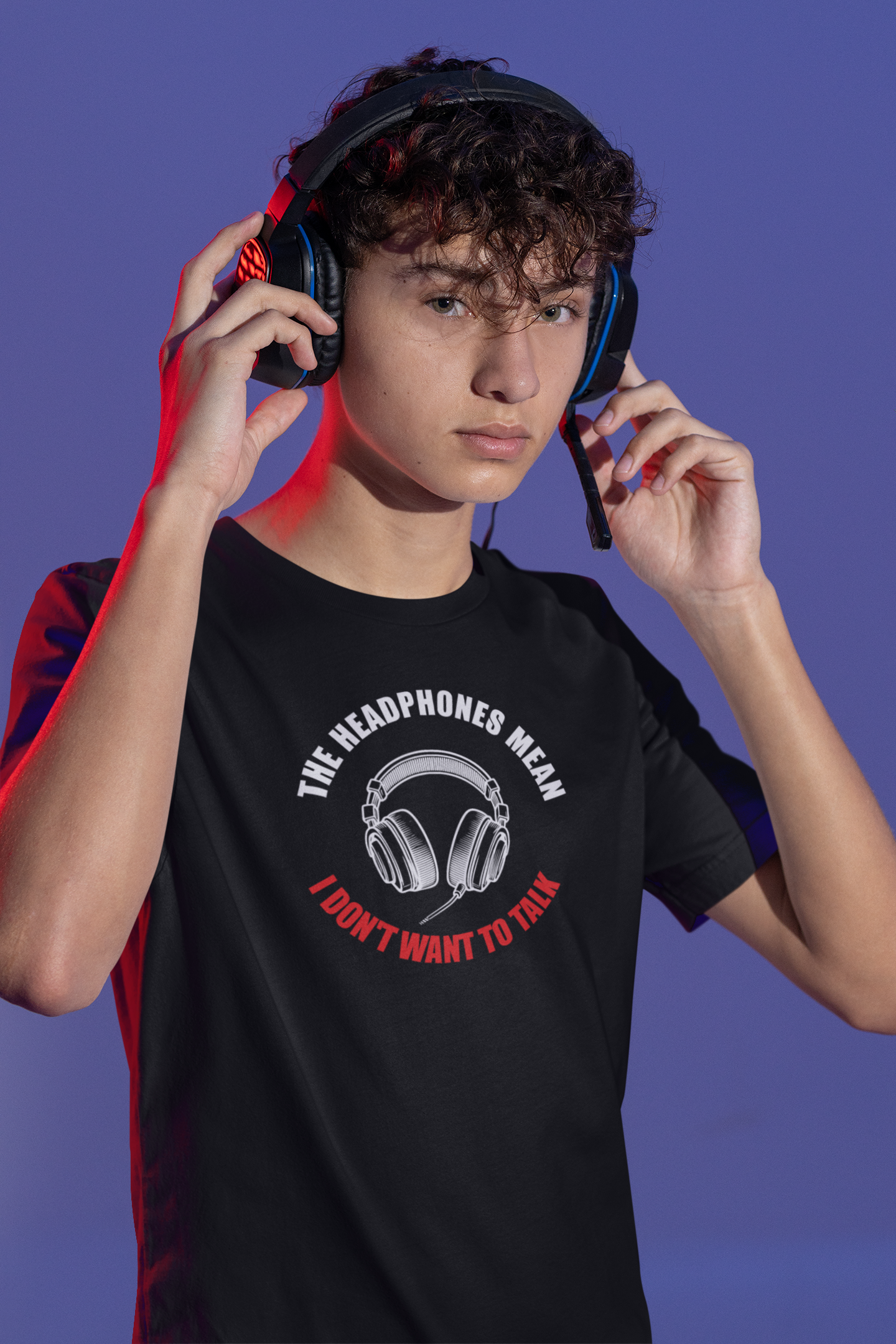 Funny Headphones T-Shirt – 100% Cotton, Unisex fit - Rampage Design Studio